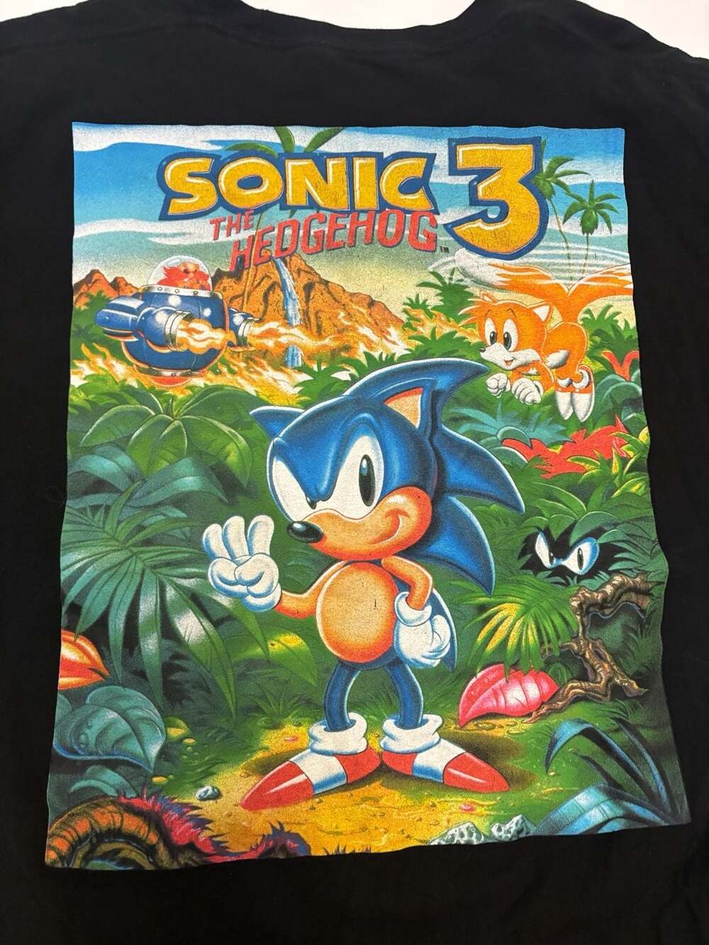 Sonic the Hedgehog 3 Graphic T-Shirt Black Size L